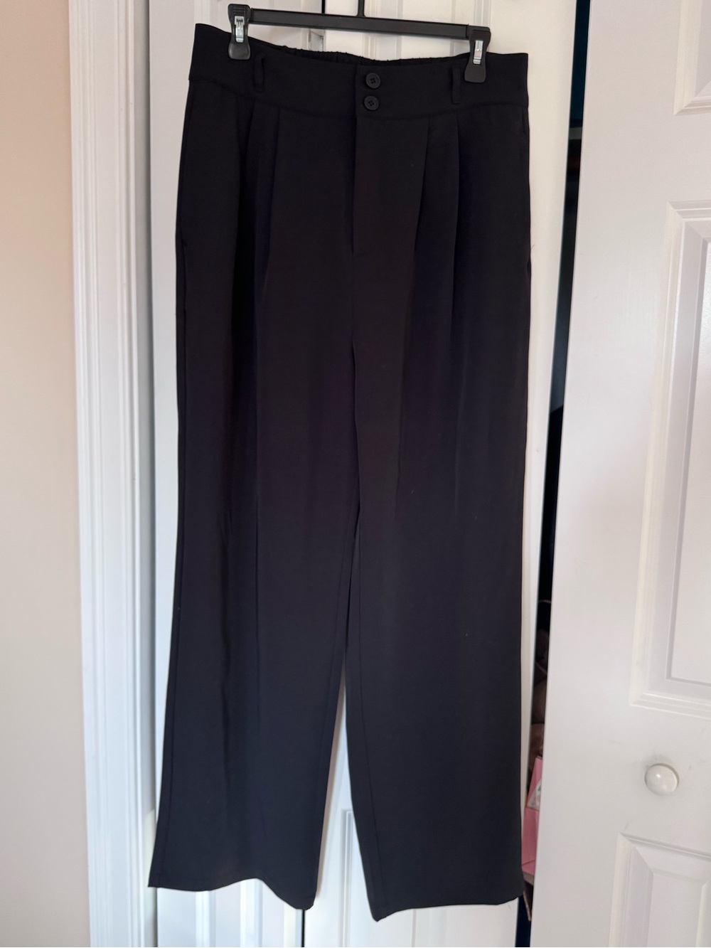 HALARA Black Wide-Leg Trousers